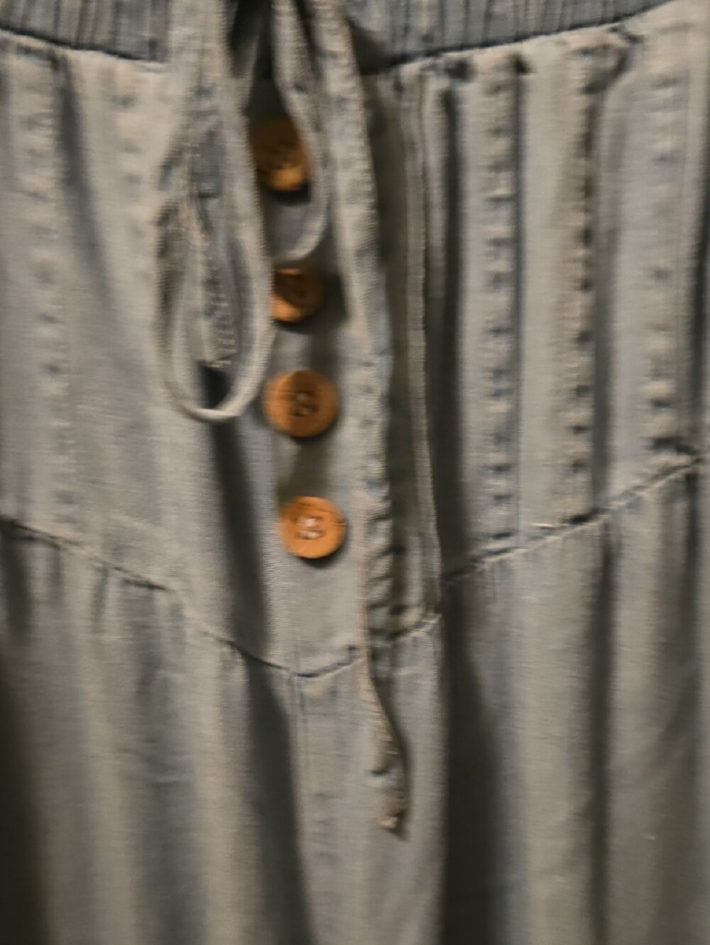 Light Blue Wide-Leg Drawstring Pants - Picture 3 of 5